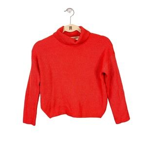 Chloe + Cyrus Women's Red Turtle Neck Long Sleeve Knit Pullover Sweater Medium